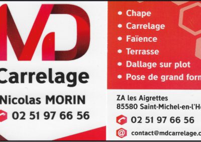 Carreleur : MD – Mr MORIN