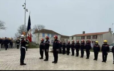 Cérémonie de la Ste Barbe du centre de secours de St Michel en l&rsquo;Herm